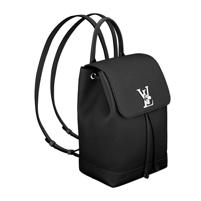 louis vuitton/路易威登 lockme 系列 女士黑色牛皮双肩背包 m41815