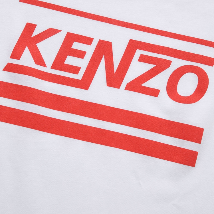 kenzo/高田贤三 时尚纯棉字母logo白色女士短袖t恤 k100410
