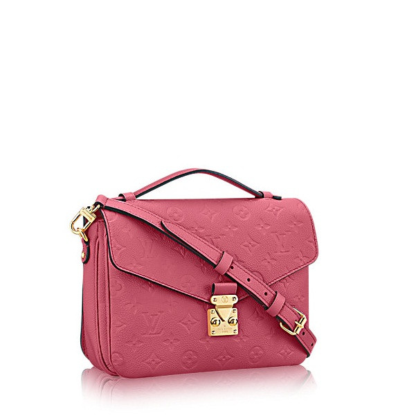 秋冬季新色亮粉色metis女士牛皮单肩包手提包m43737(附lv限量礼品袋)