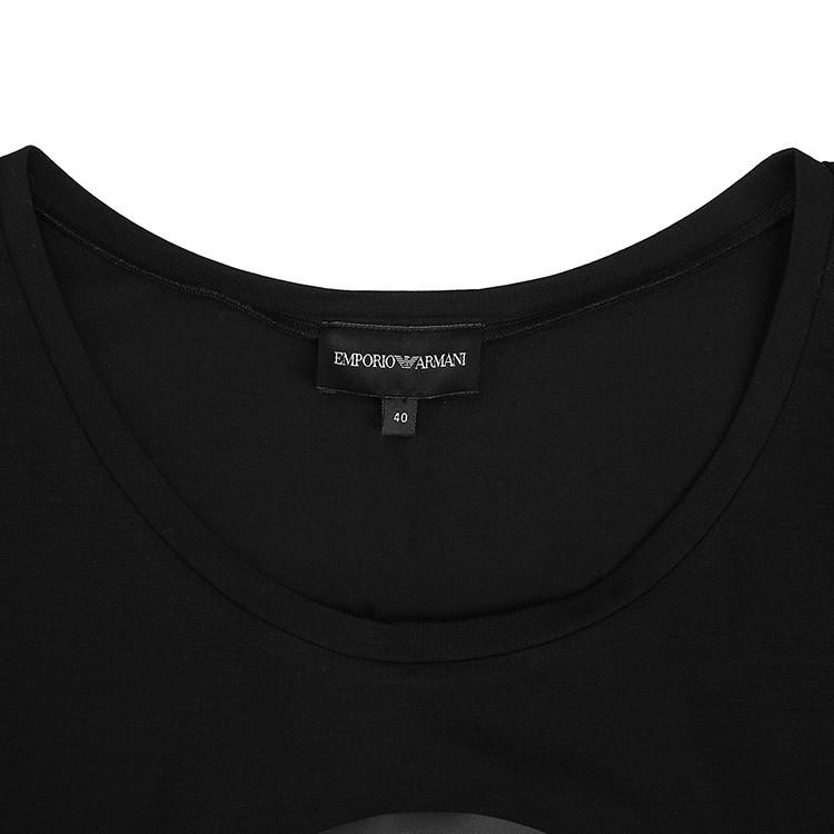 emporio armani/安普里奥阿玛尼女士短袖t恤-女士黑色t恤94棉6氨纶