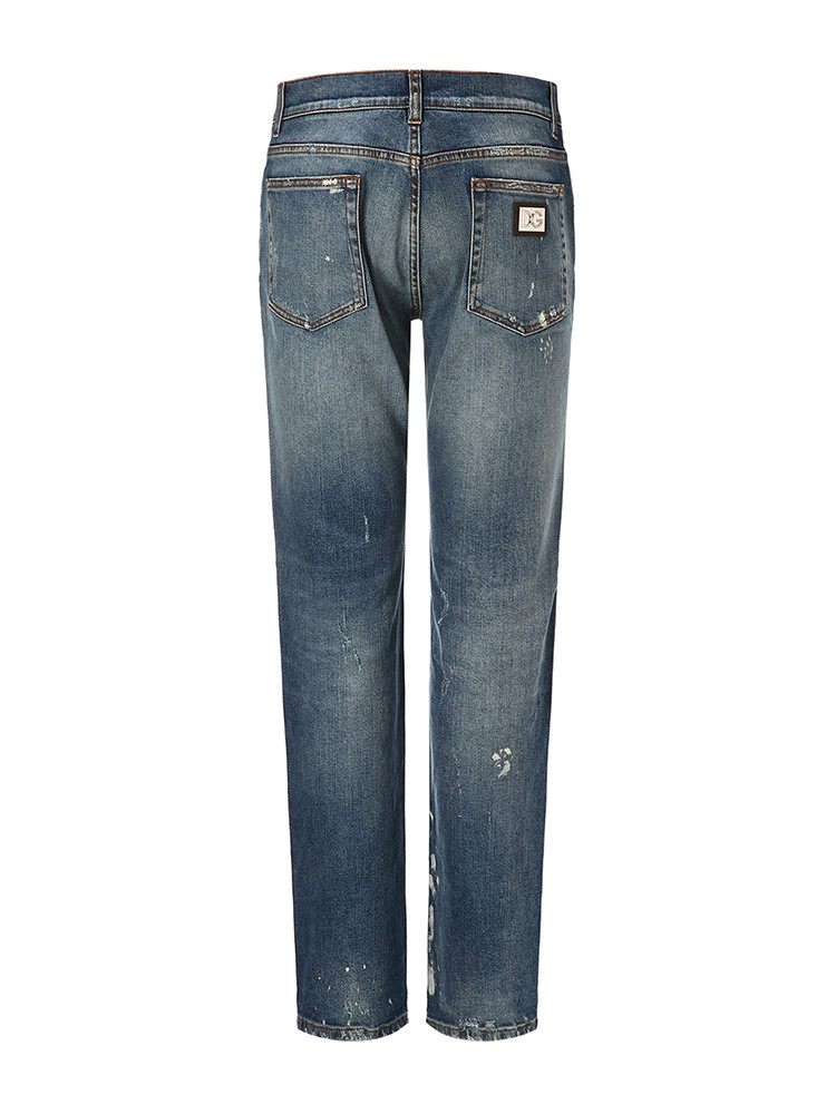 dolce&gabbana/杜嘉班纳男士牛仔裤-男士面料:98棉2氨纶牛仔裤