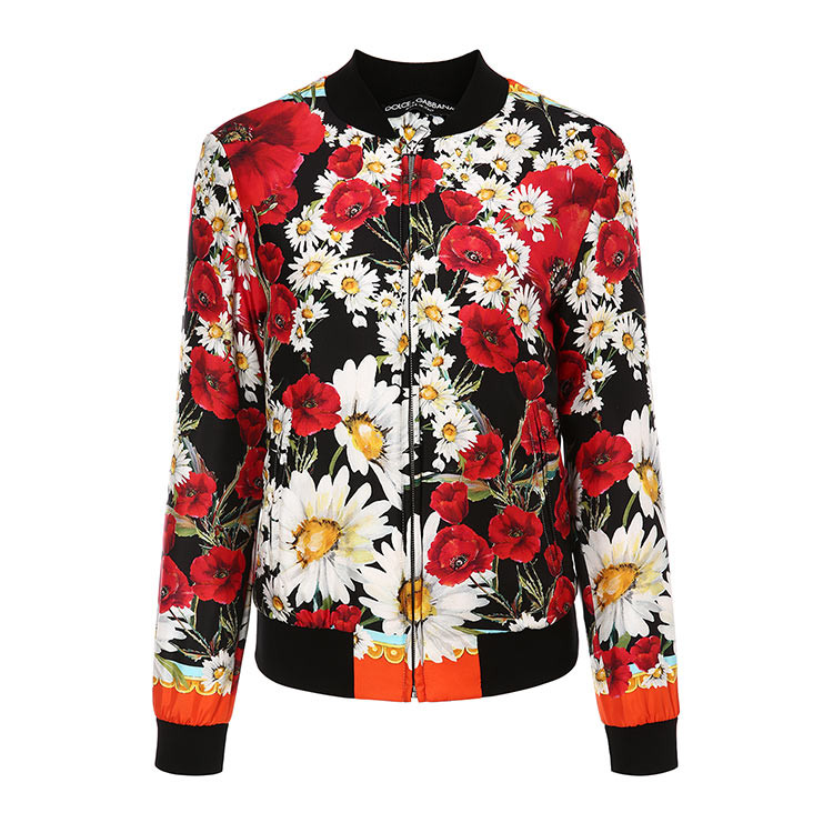 dolce&gabbana/杜嘉班纳女士外套-女士时尚运动茄克面料:100桑里料