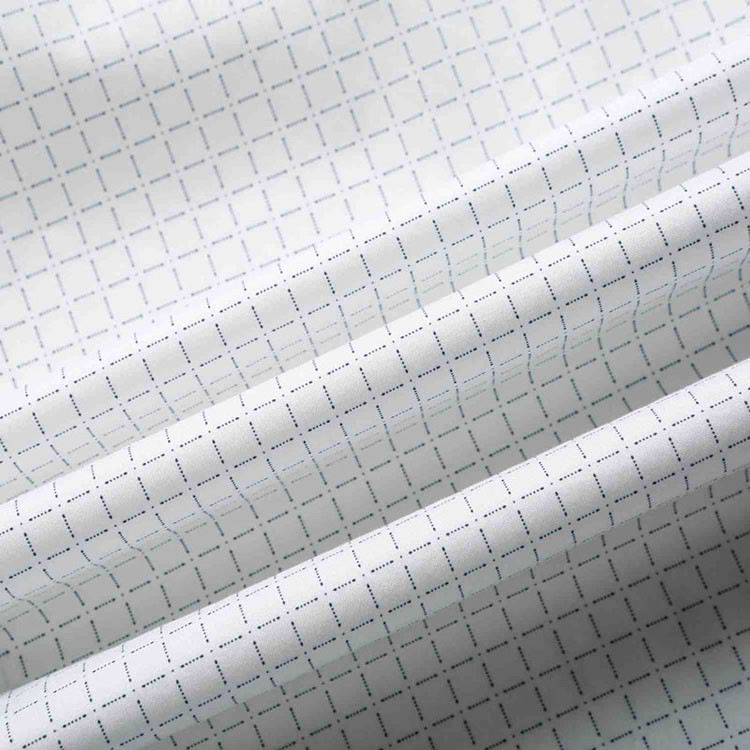 modesto bertotto/博图 2017新款 时尚白色格纹长袖衬衫 进口纯棉面料