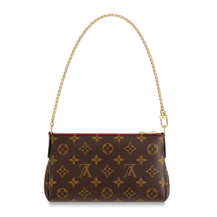 louisvuitton/路易威登pallasclutch系列女士斜挎包帆布/配皮牛皮饰边
