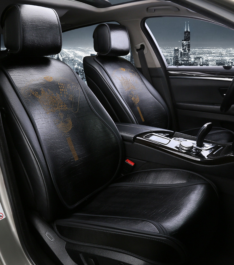 natu 汽车新款四季通用真皮座垫 汽车牛皮小蛮腰牛皮复古印花坐垫