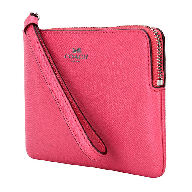 coach/蔻驰 女士手拿包 樱桃红色真皮零钱包 f58032 sv/sy