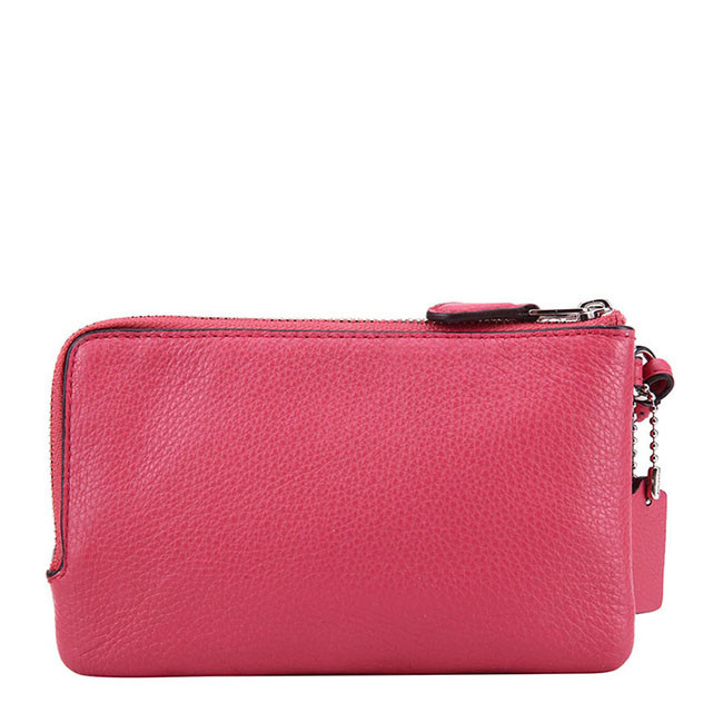 coach/蔻驰 女士手拿包 樱桃红色真皮零钱包 f66505 sv/sy