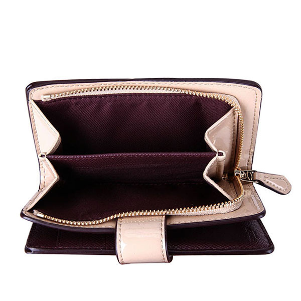 coach/蔻驰 女士钱包 卡其色pvc短款钱夹 f54023 imca9