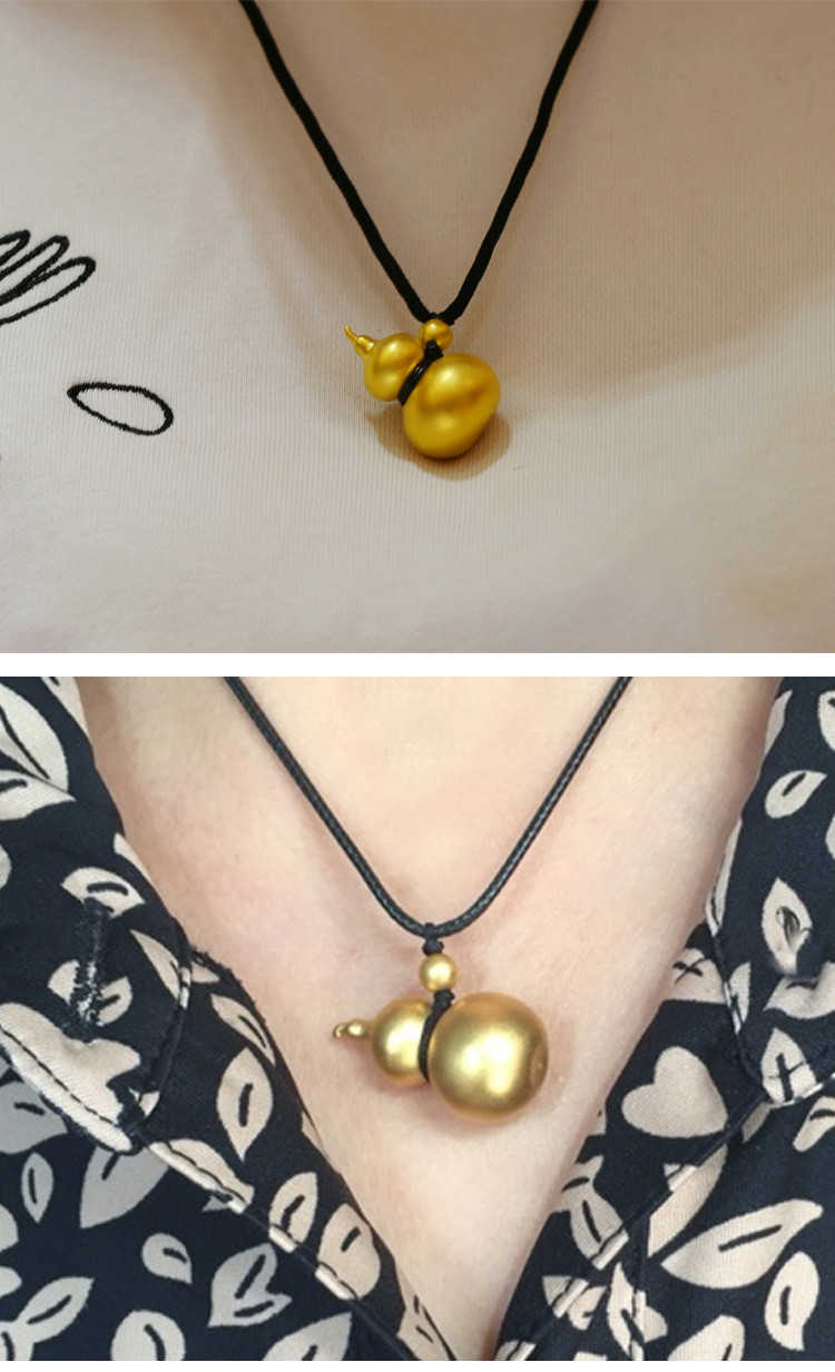 magifas/magifas 古法黄金 精品实心古法工艺宝葫芦足金吊坠