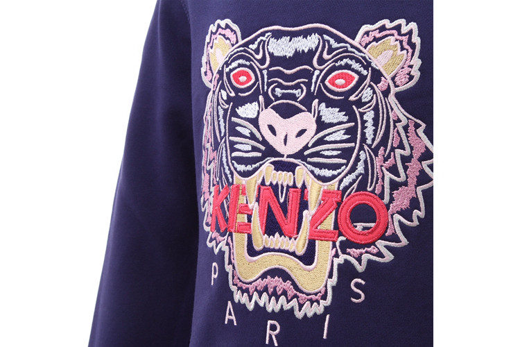kenzo kid's/kenzo kid's 刺绣虎头图案圆领纯棉长袖儿童卫衣/绒衫
