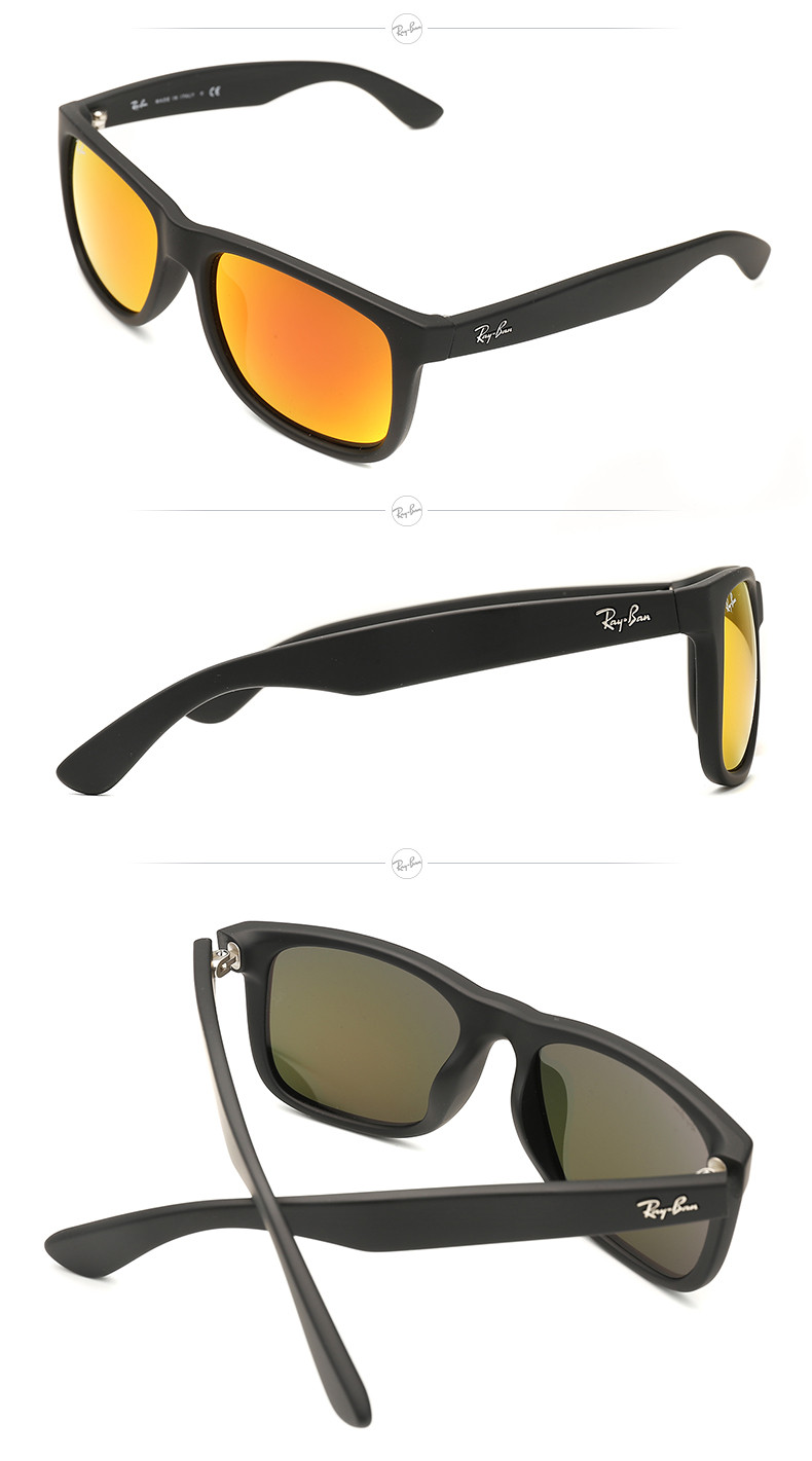 ray-ban/雷朋 男女款太阳镜 方形板材镜框彩膜渐变反光镜片墨镜眼镜