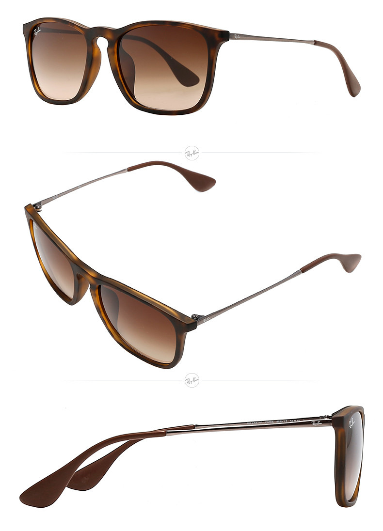 雷朋 男女款太阳镜 rb4187f 54mm 全框复古舒适优雅渐变色镜片墨镜