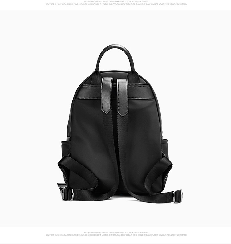 【买赠】elle/elle 男士皮质拼接背包 双肩包