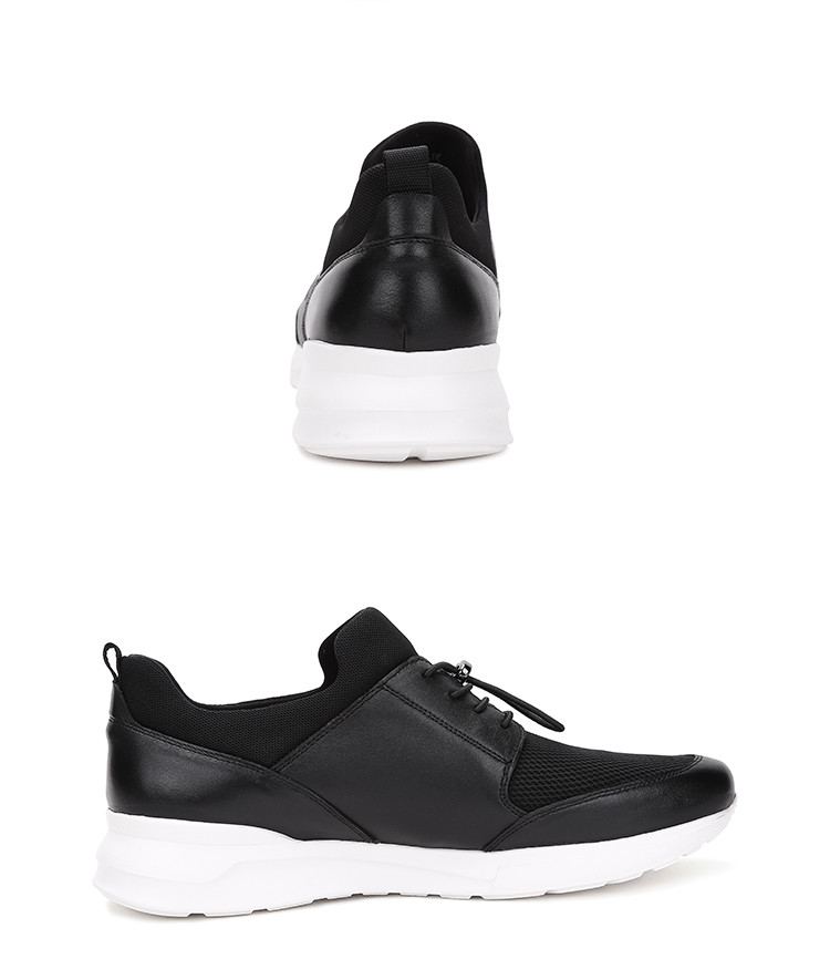 charriol/夏利豪 黑色牛皮休闲鞋 男士休闲运动鞋