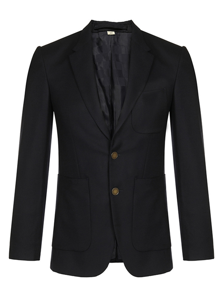 burberry/博柏利 男士西服 黑色羊毛男士西装上衣西服上衣