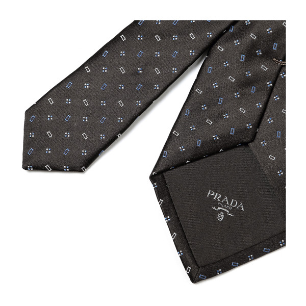 prada/普拉达 桑蚕丝 抽象刺绣男士领带