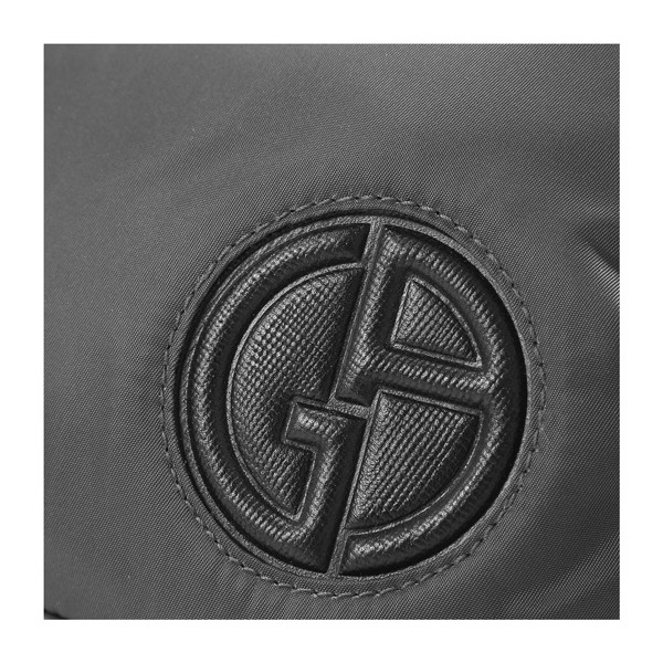 giorgio armani/乔治阿玛尼 尼龙面料浮雕logo点缀男士手拿包(附提柄)
