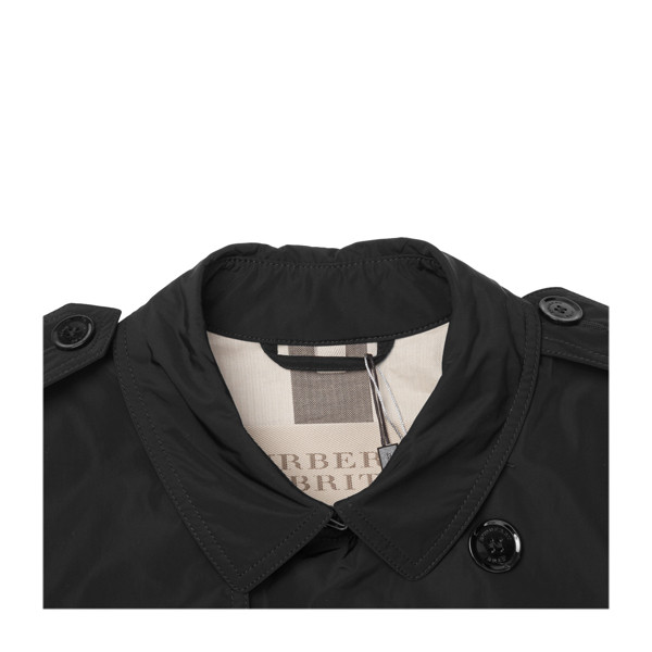 burberry/博柏利 男士风衣 brit系列聚酯纤维翻领双排扣腰带后中开叉