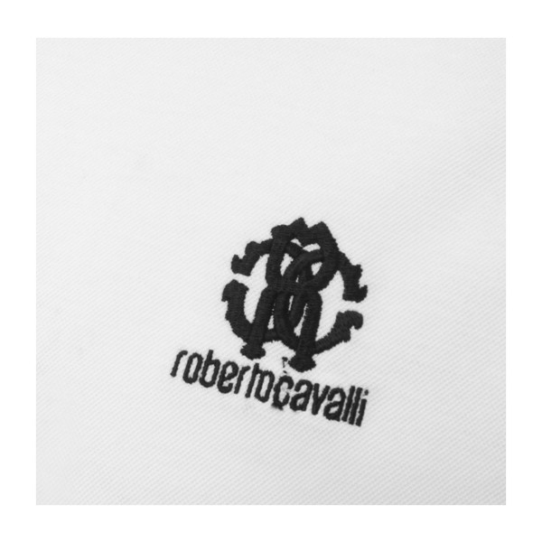 roberto cavalli/罗伯图 卡维里 男士短polo 纯棉翻领左胸logo设计