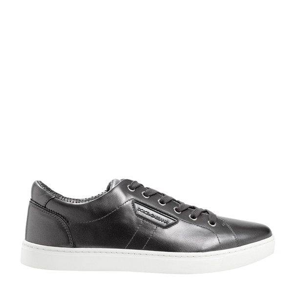 dolce&gabbana/杜嘉班纳 牛皮 系带 男士银灰色休闲板鞋