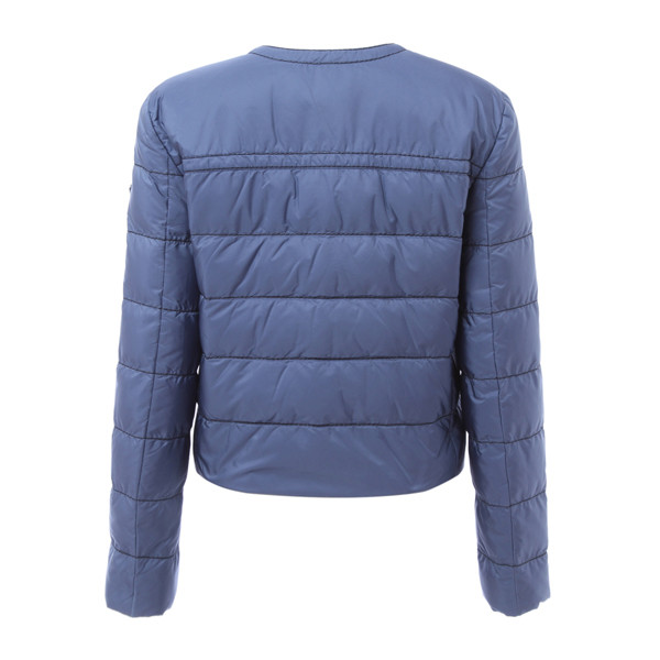 【17新品】prada/普拉达 女士羽绒服 纯色无领薄款按扣设计女士羽绒服