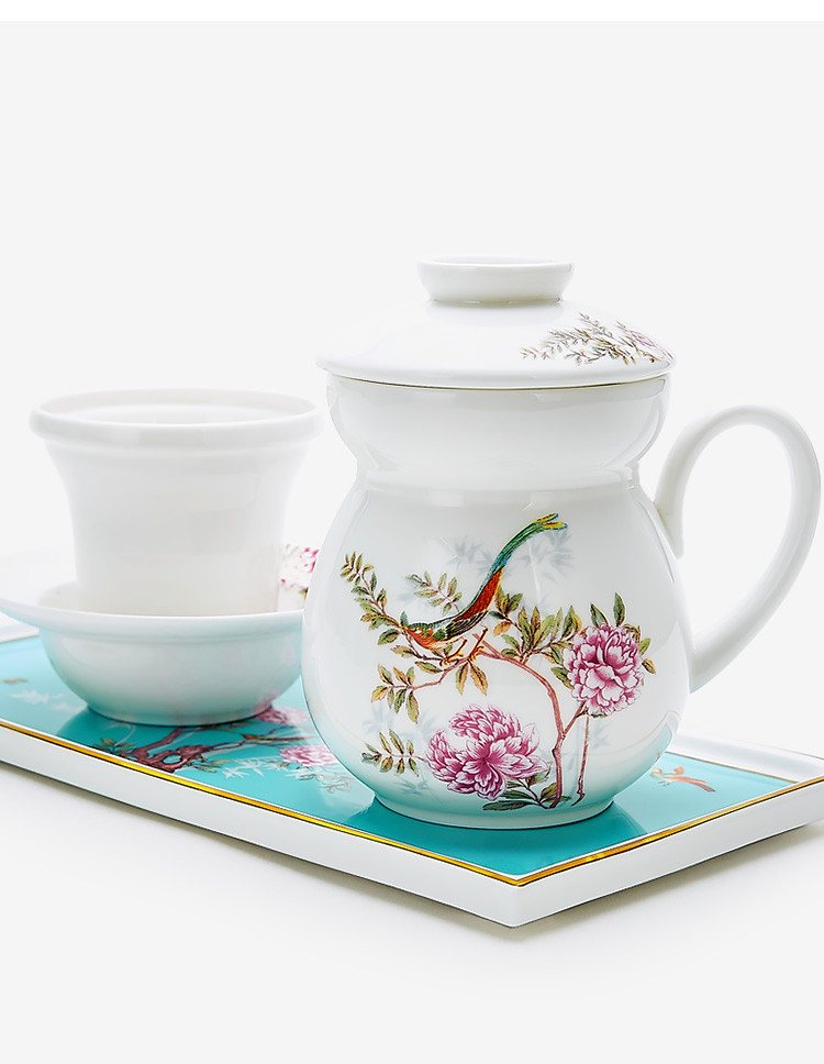 miracle dynasty/玛戈隆特 骨瓷 大滤茶器套装 中国花园 礼品礼盒包装