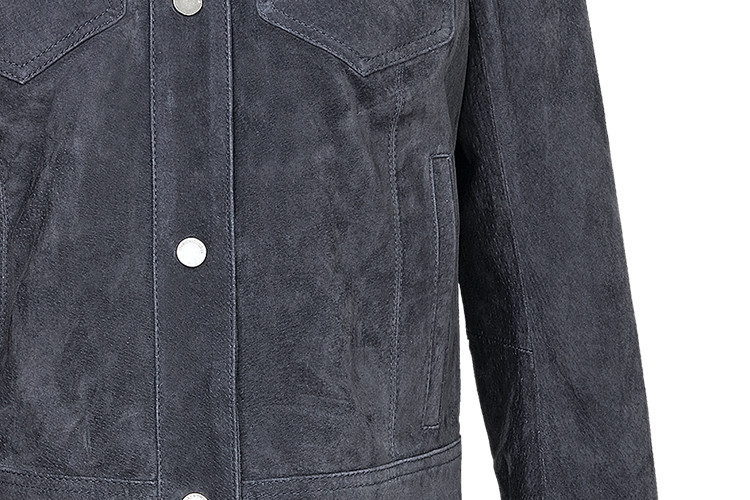 york/marc new york 新款女士皮衣女式短款常规翻领单排扣猪皮夹克