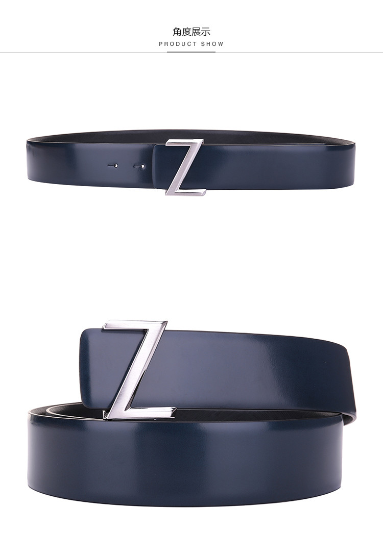 ermenegildo zegna/杰尼亚 男士时尚纯色金属头腰带 皮带 bealx1
