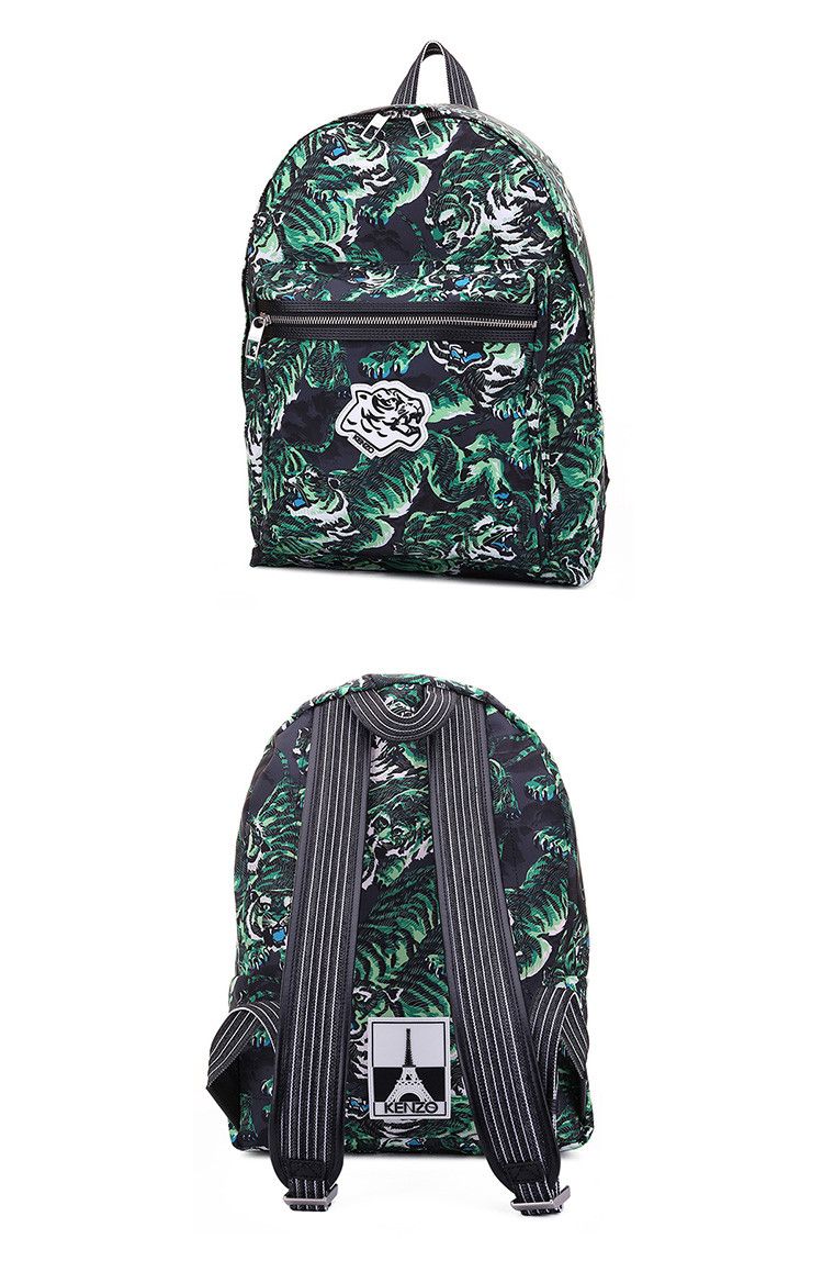 kenzo/高田贤三 男士时尚休闲尼龙中号双肩包 背包 5sf213