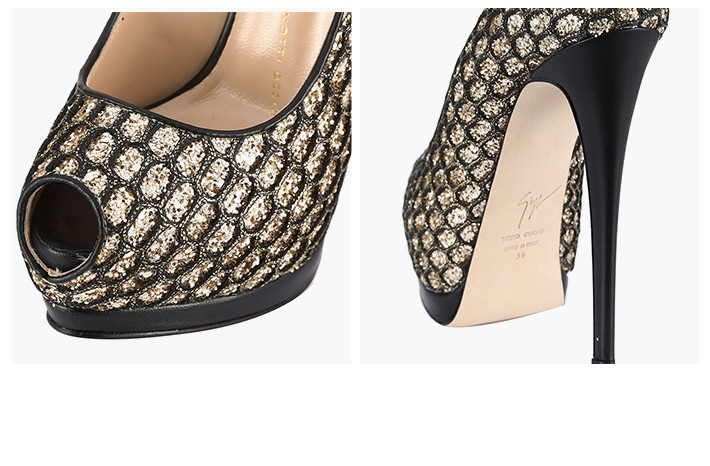 giuseppe zanotti/朱塞佩·萨诺第皮革女士高跟鞋 e76012