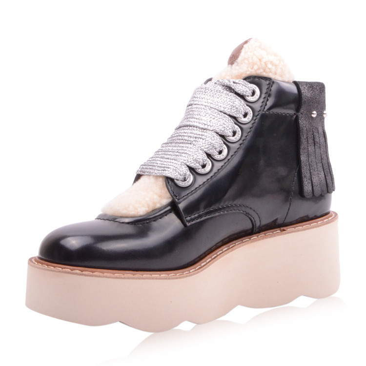 【coach蔻驰 松糕鞋】coach/蔻驰 女士亮皮厚底增高松糕鞋g1352【正品