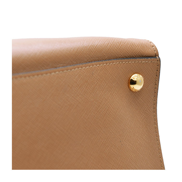 prada/普拉达 女士浅棕色牛皮手提单肩两用包 bn2603 (已使用 ab级)