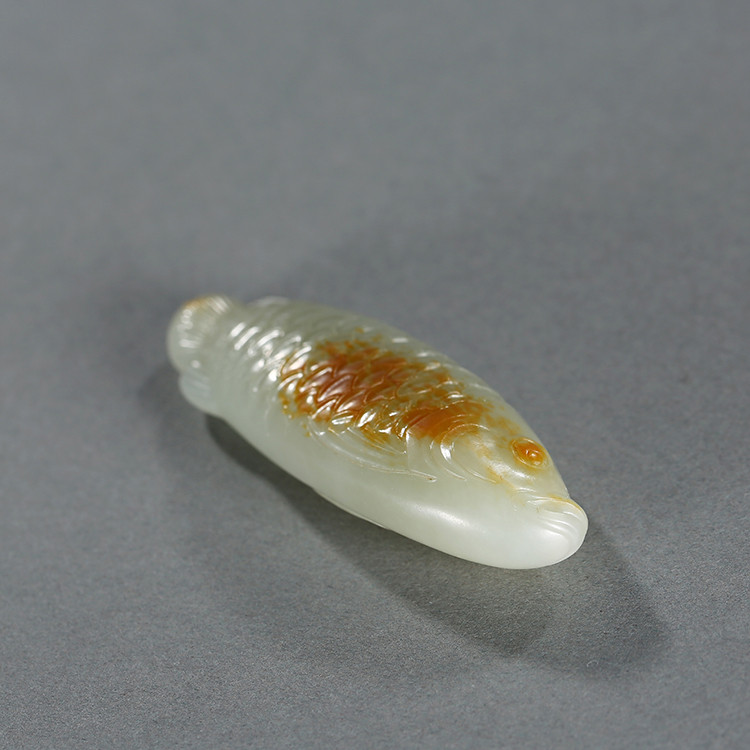 zhenyuhui/真玉汇 新疆和田玉白玉籽料 有鱼 吊坠 玉雕大师作品 附带