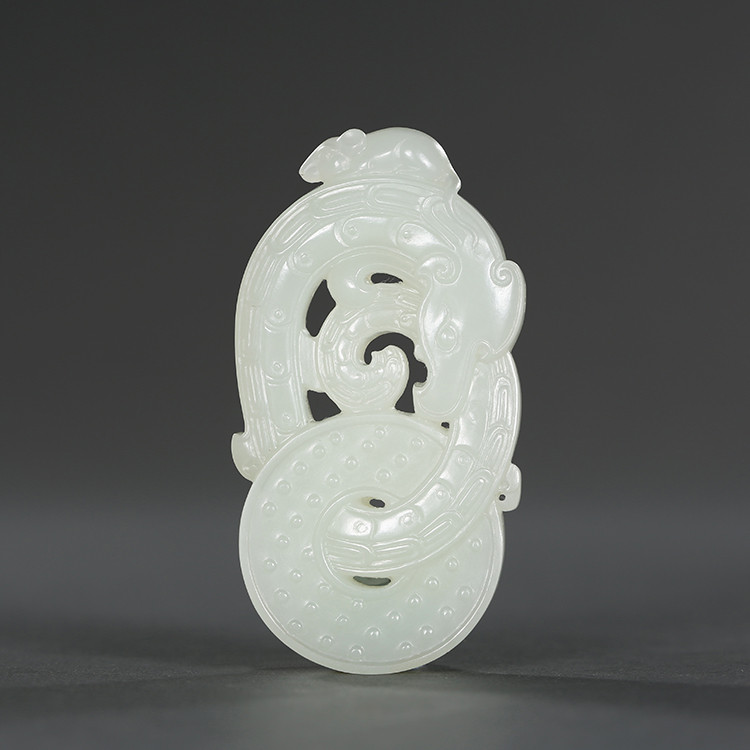 zhenyuhui/真玉汇 新疆和田玉和田玉白玉 子辰佩 吊坠 玉佩 玉雕大师