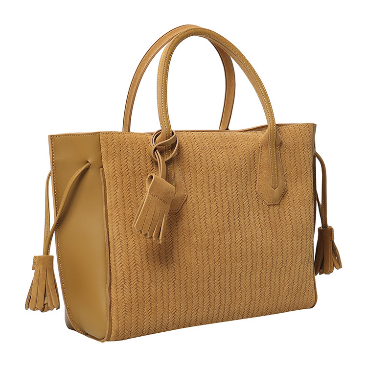 【18秋冬】longchamp/珑骧 女士黄棕色penelope tresse