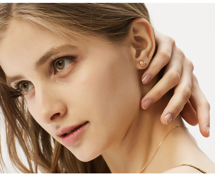 daisy fellowes/黛西法罗 心尚系列耳饰 女士18k金钻石心尚耳钉 耳环