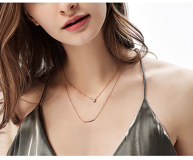 daisy fellowes/黛西法罗 微笑系列项饰 女款18k金钻石镶嵌微笑项链