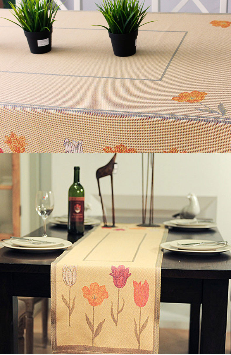 ekelund瑞典设计纯棉桌布美式田园郁金香桌布