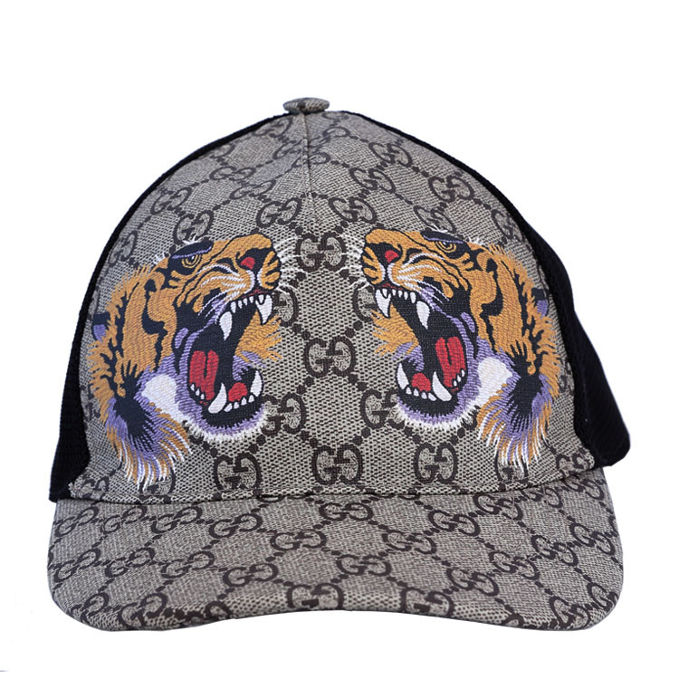 gucci/古驰 虎头印花双g中性棒球帽#426887 4hb13 2160