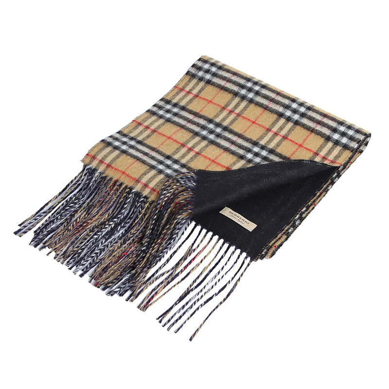burberry/博柏利 双面两用格纹羊绒中性款围巾