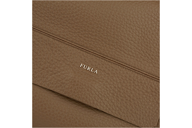 furla/芙拉 capriccio系列棕褐色牛皮女士手提挎包 851412