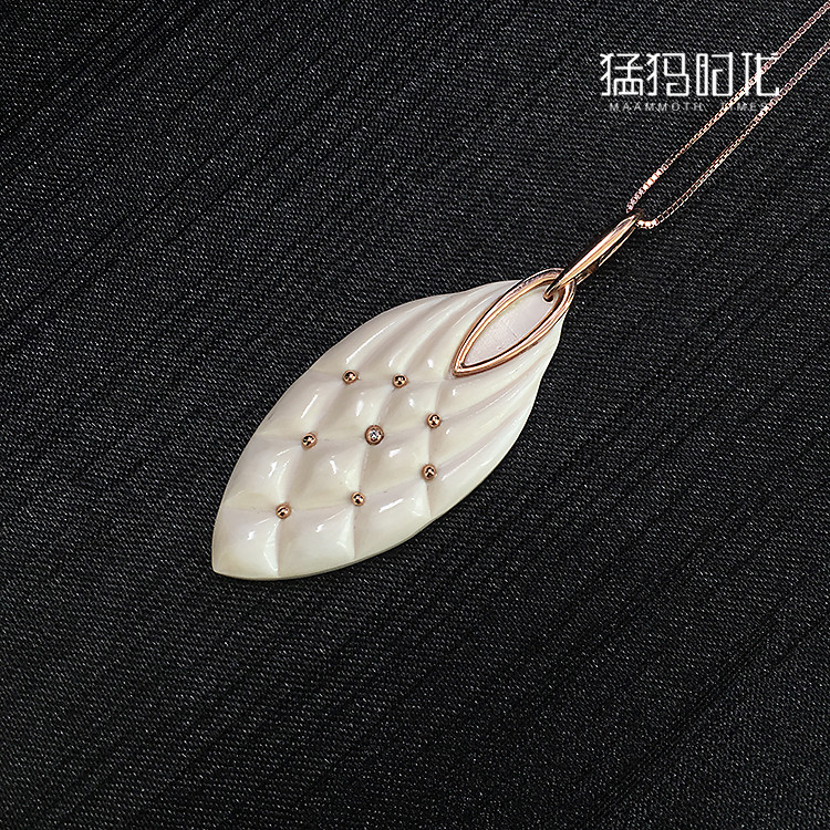 mmsd猛犸时代专柜正品带证书猛犸象牙锦瑟年华18k金镶嵌系列挂件活动