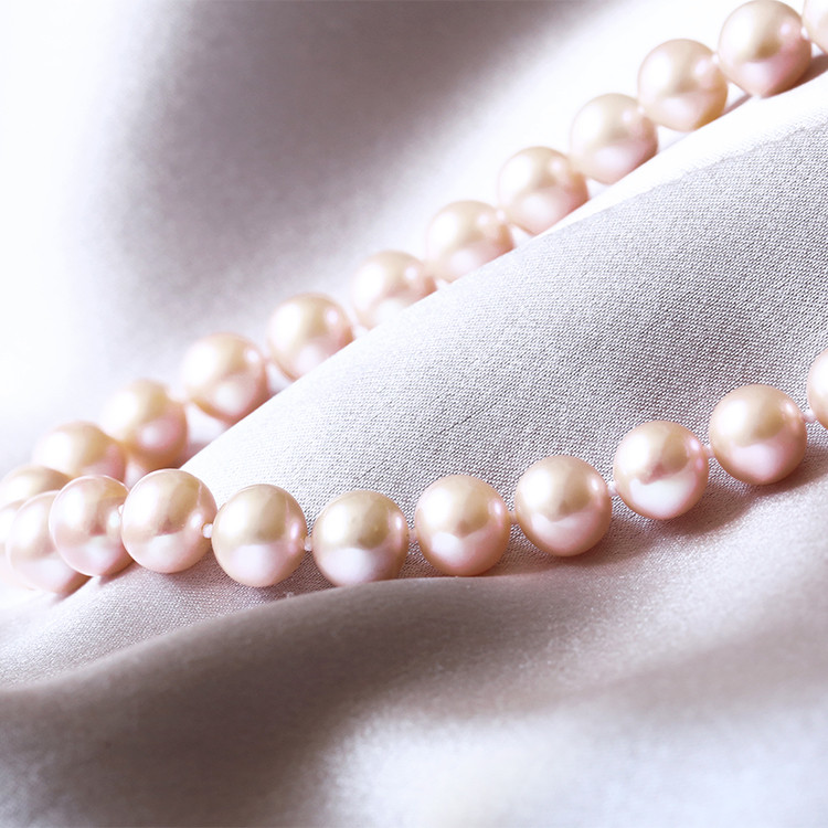 cloris/克劳瑞斯 天然珍珠 粉色淡水珠链 项链