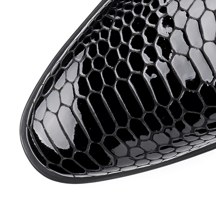 ferrero ross/费列罗斯 进口高光蛇腹纹牛皮拼接小牛皮 男士经典商务