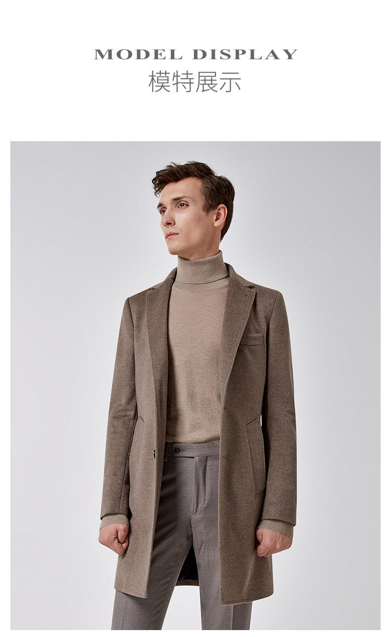 by creations/柏品 秋冬春 意大利进口tallia面料羊毛羊绒商务中长款