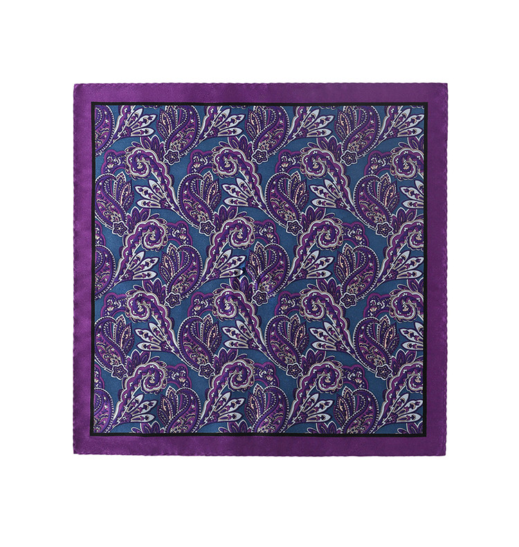 【礼品勿下单 单拍不发】真丝佩斯利花纹 桑蚕丝方巾 西装口袋巾 丝巾