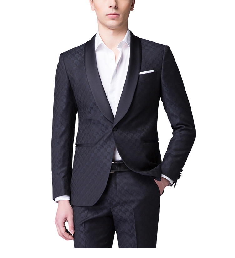 by creations/柏品 青果领修身礼服 商务宴会羊毛男士西服套装