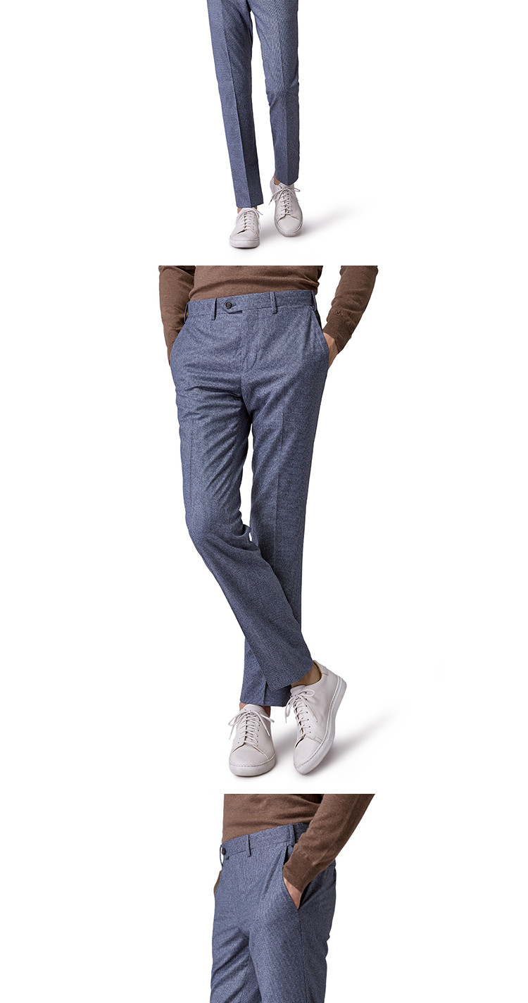 by creations/柏品 意大利进口 vbc120支纯羊毛男士西裤 千鸟格 商务