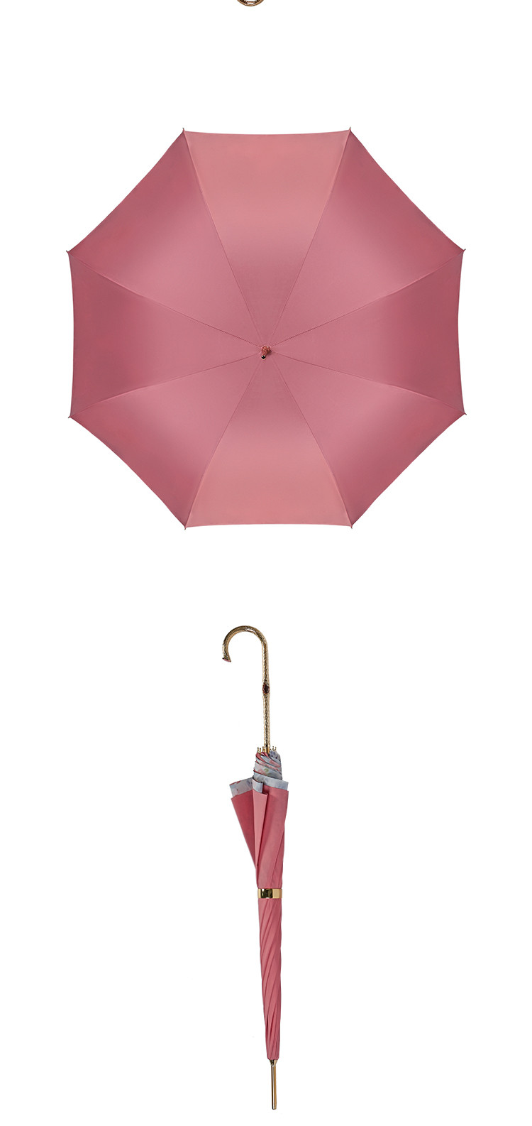 by creations/柏品 pasotti 意大利手工晴雨伞 女士轻奢长柄伞 粉色