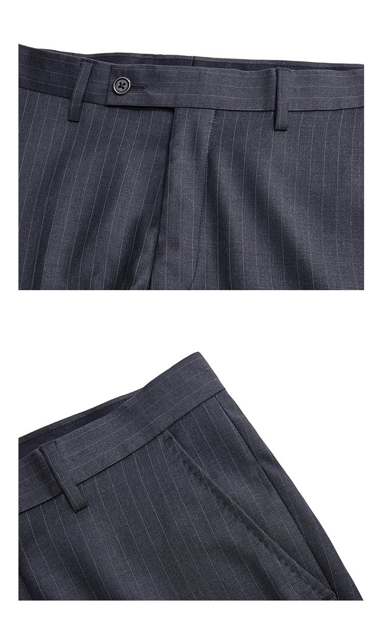 by creations/柏品 进口 cerruti1881 150支纯羊毛面料西装 修身条纹